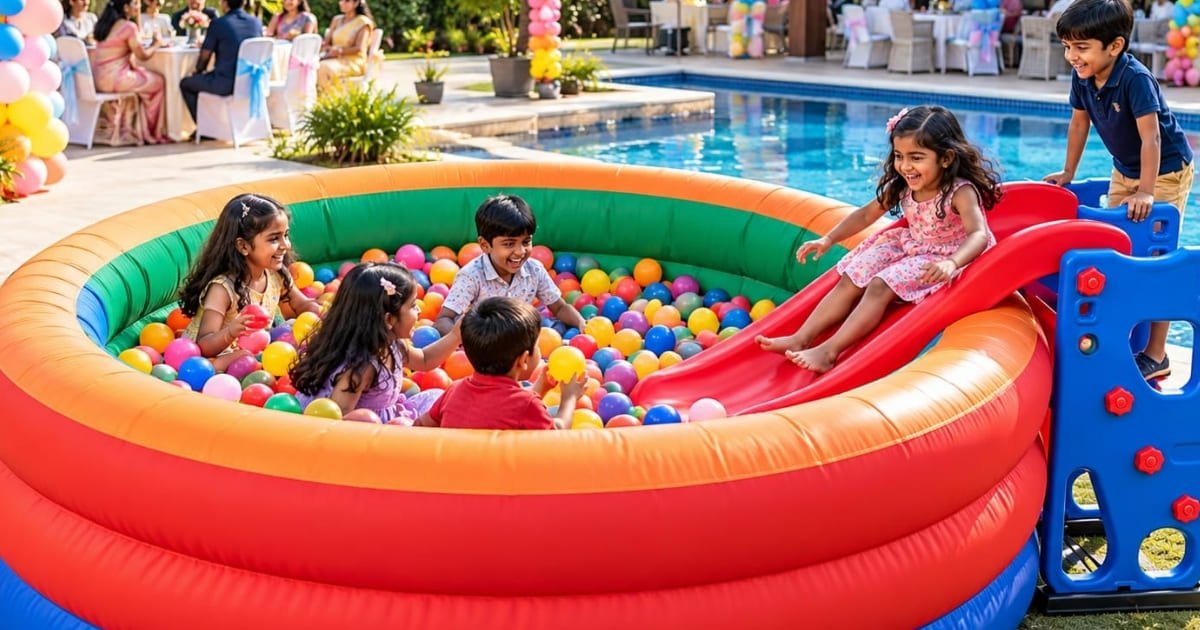 rtist Vibes attendant supervising kids playing in a ball pool
